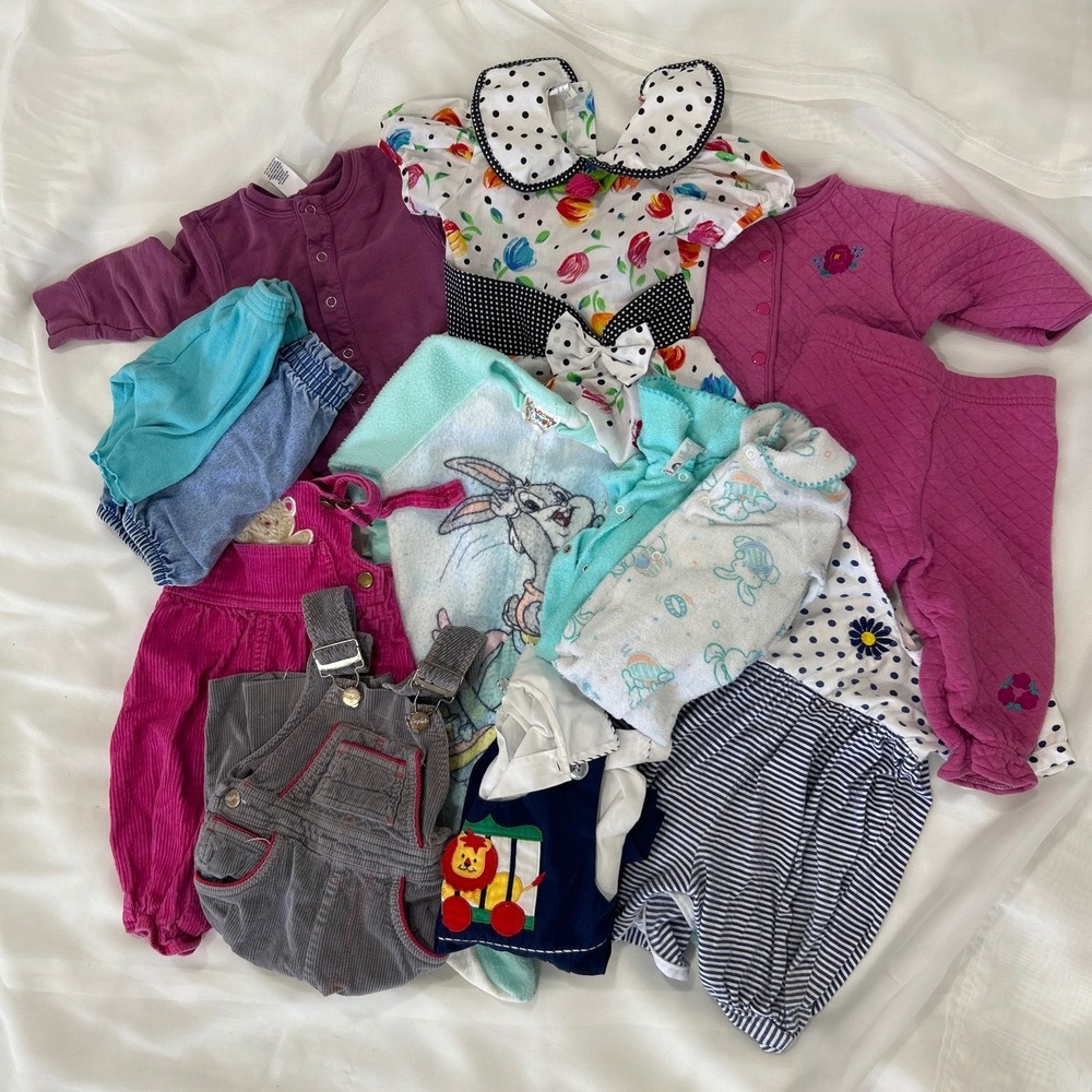 Vintage Baby Clothes Lot Looney Tunes Carters Health-Tex Corduroy 12M 18M 24M